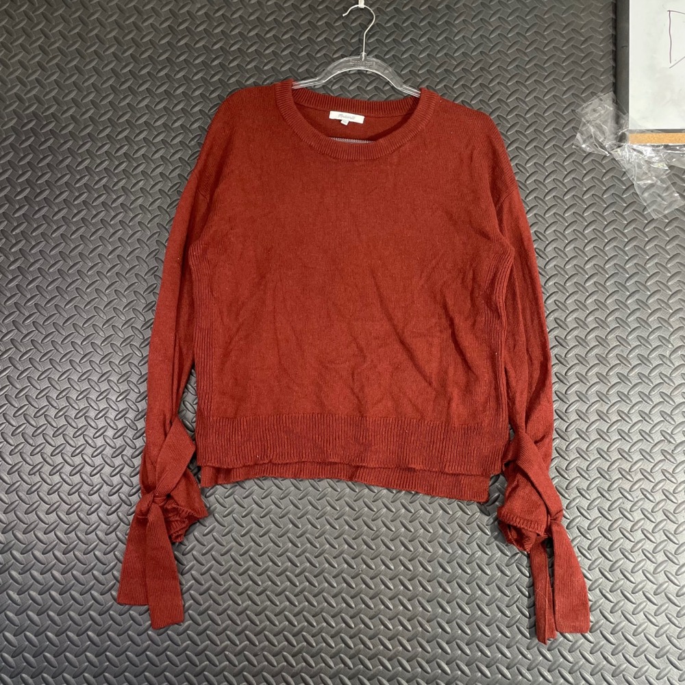 Madewell Red Orange Cotton Blend Pullover Sweater Women's Size Small Casual Wear